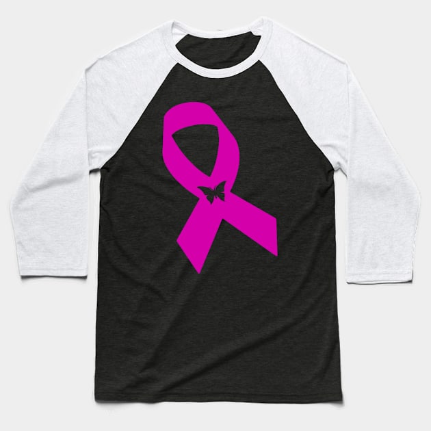 Pink Ribbon Baseball T-Shirt by SarahBean